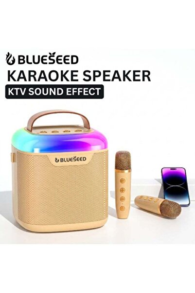 blueseed Wireless Karaoke Speaker Dual Mic BS601-Yellow