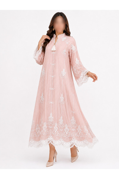 THOGUE Women's Embroidered Jalabiya with Luxurious Design and Flared Sleeves