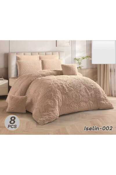 BIET ALMAFROSHAT Super High-End Soft Long Hair Fur Quilt Set, Wool Fur Bedspr...