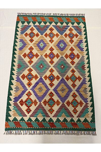 Afgan Halı El Dokuma Afgan Kilim Anadolu Desenlı 100% Yün Kök Boya Elsanat Eserı