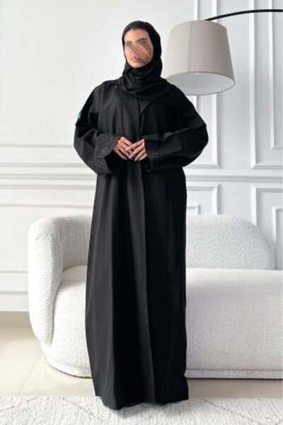 Lavin Black Embroidered Cloche Abaya