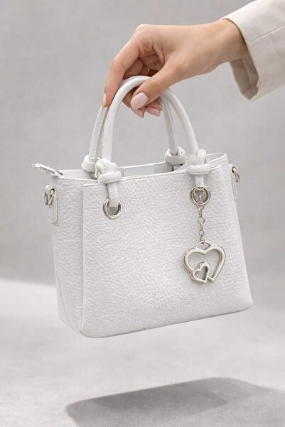 chocolatebag Women's Mini Tote Crossbody Bag with Heart Keychain, Hand and Sh...