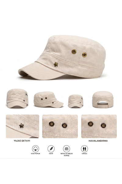 Zirve Unisex Black Fidel Castro & Che Guevara Kastro Hat