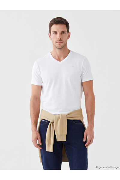 LC Waikiki Esvab • Modern & Distinctive V Planting Men's T-Shirt
