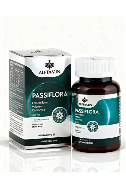 ALFTAMİN Passiflora Lemon Balm Valerian 1000 Mg 60 Capsules