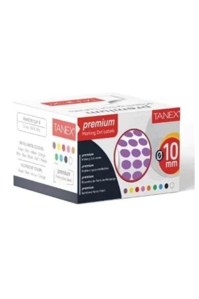 Tanex Dot Sticker 10mm 1cm 5000Li Purple - 2 Pieces