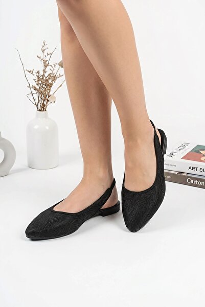 Modafırsat Women's Daily Ballet Flats Inside-Out Office Sandals Shoes
