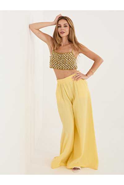 Factory Price Pantaloni Dama Galben