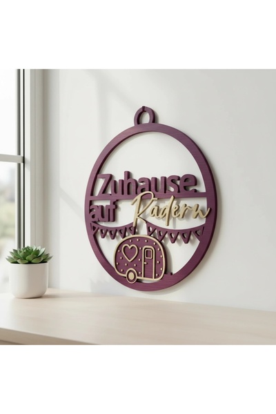 OEM Decorațiune Perete Tematică Acasă pe Roți Design Minimalist - Purple red ...