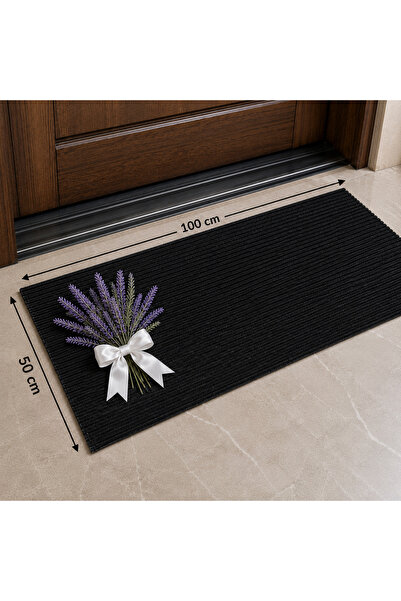 Marrone Non-Slip Door Mat with Rubber Base Lavender Large Size 100*50
