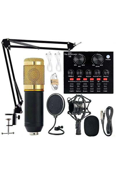 ELTRAZONE Professional Condenser Microphone With V8S Live Sound Card And Stud...