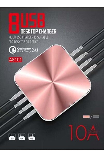 ELTRAZONE 50W Fast Charging Desktop USB Charger – 8-Port USB Charging Station...