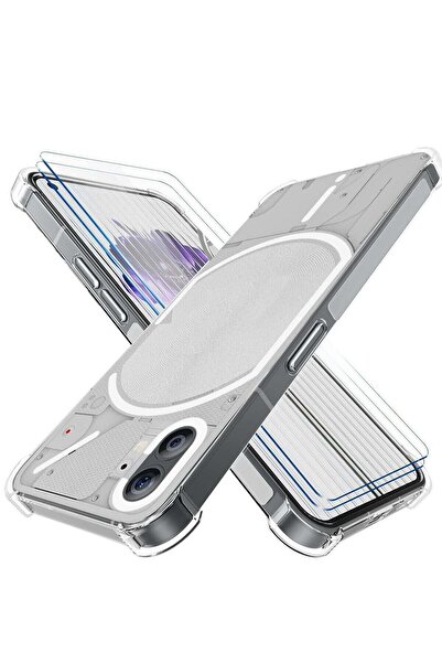 ELTRAZONE Nothing Phone 1 Case with 2 Pack Tempered Glass Screen Protector, C...