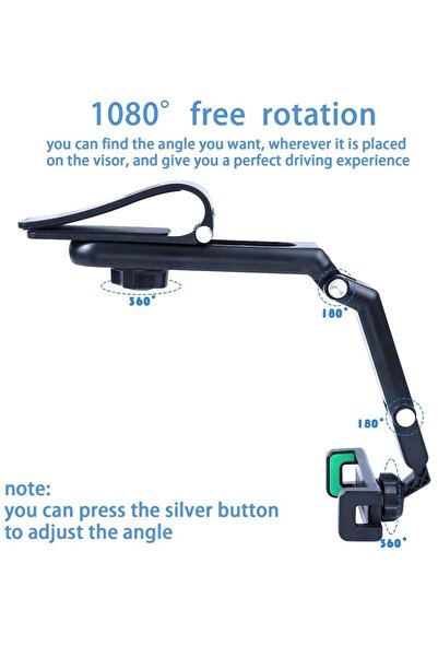 ELTRAZONE Green Cell Phone Holder for Car, Mount Clip, 360° Rearview Phone Ho...