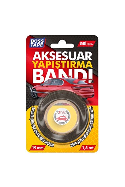 Boss Tape Bandă adezivă pentru accesorii auto, cu două fețe, 19 mm x 1,5 m