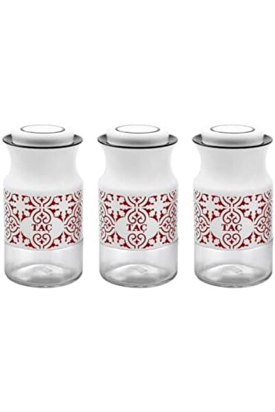 Yıldızan Edl Shop 3-Piece Spice Container Small White/Red Edl Shop 1290799