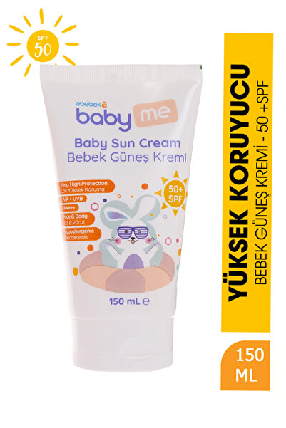 Baby&Me Çocuk 50+SPF Güneş Kremi 150 ml / Bebek Güneş Kremi 50 Faktör