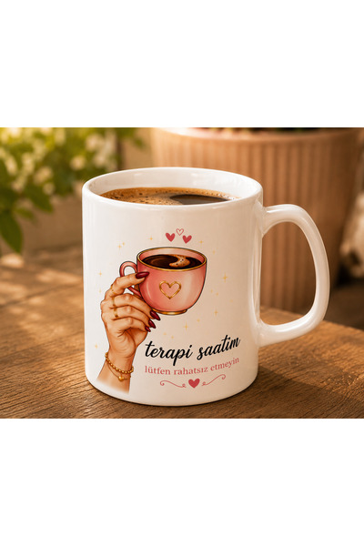 DKY Coffee Enjoyment Therapy Clock Themed Latte Cup 250 ml Mug
