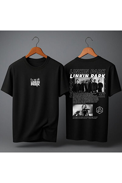 MAGORS Linkin Park Back Printed Oversize Unisex T-Shirt Crew Neck Cotton Wome...