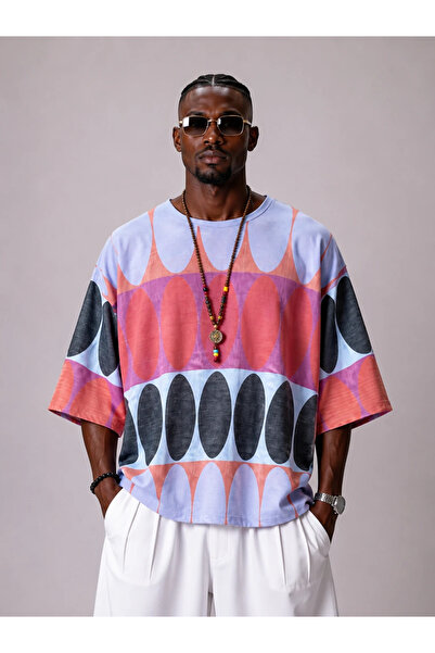 FıttingRoom Oversize Woven Patterned Tshirt