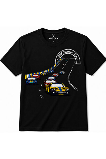 VODEXA Μπλουζάκι Unisex Oversize RALLY με στάμπα, 100% βαμβακερό, άνετη εφαρμογή