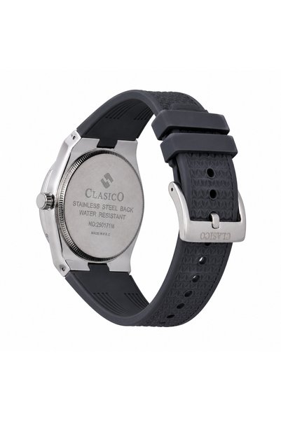 Clasico Apex Men's Skeleton Dial Silicone Strap Watch – Premium Stainless Steel Case | Date Display | Elegant Casual & Business Wrist Watch for Men