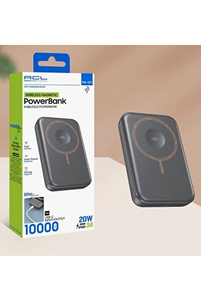 ACL PW-127 Kablosuz 20W 3A, Akıllı Saat Şarjı Destekli 10.000MAH Wireless Pow...