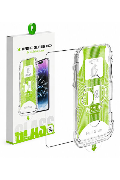 Apple 5D Премиум Закален стъклен протектор с пълно залепване за iPhone 15