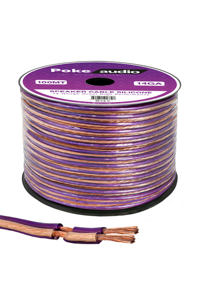 poke audio 14GA 100 Metre Hoparlör Kablosu Silikon Poke PK-1413 PLUS