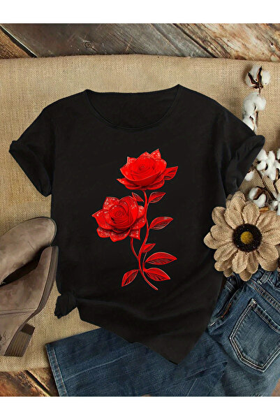 BASEPULSE Beautiful and Stylish Women's Clothing with Rose Pattern, Elegant L...