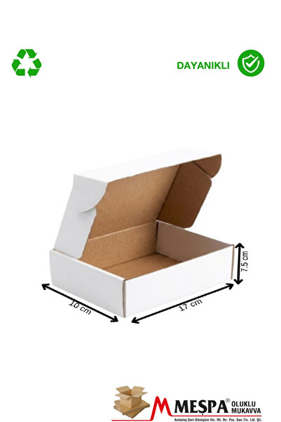 MEŞPA AMBALAJ 17x10x7.5 cm 25 ADET beyaz karton kutu, hediye kutusu, ambalaj ...