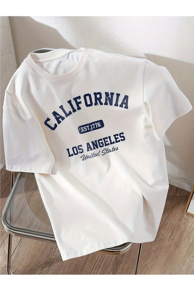 1001 Line Women'S California Slogan Graphic T-Shirt - Vintage 1781 Los Angele...