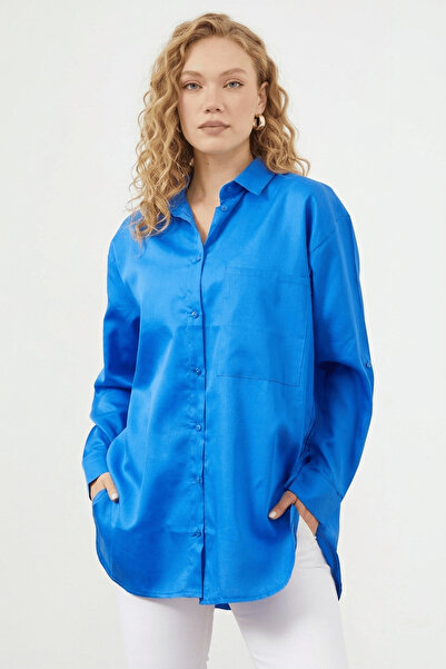 Fulla Moda قميص كبير الحجم بجيب واحد