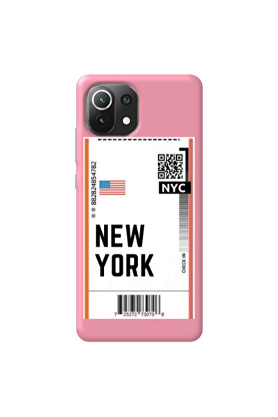 Other Xiaomi Mi 11 Lite New York NYC Pink Colored Silicone TPU Θήκη