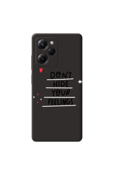 Other Xiaomi Poco X5 Pro Dont Hide Your Feelings Black Colored Silicone TPU Θήκη