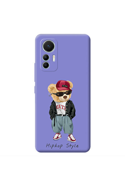 Other Xiaomi Mi 12 Lite Hip hop style Purple Colored Silicone TPU Θήκη