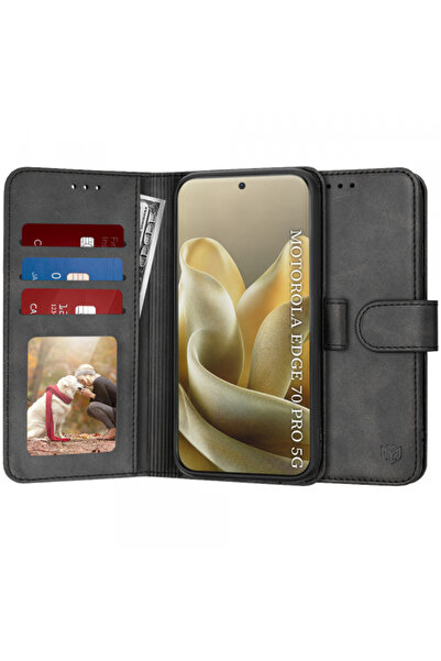 Techsuit Husa pentru Motorola Edge 70 Pro, Techsuit, Diary Book, Neagra