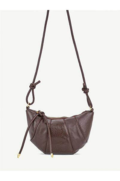 Mojeva Women's Croissant Model Shoulder and Crossbody Bag with Rope Pendant D...