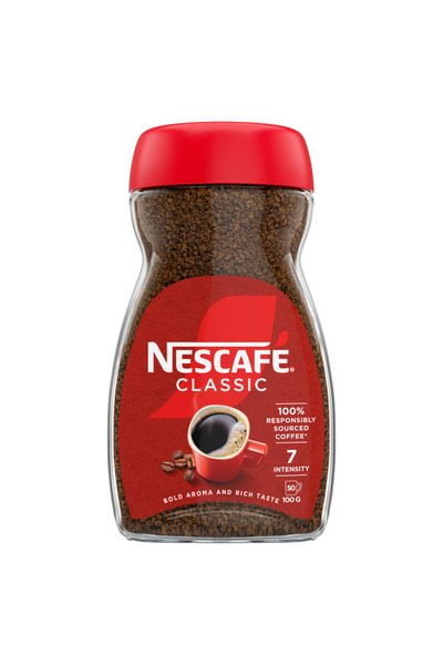 Nestle Cafea instant, Nescafé, Clasic, 100 g, Boabe Robusta, Aciditate scazut...