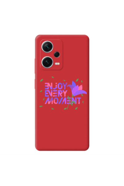 Other Xiaomi Poco X5 Enjoy Every Moment Red Colored Silicone TPU Θήκη
