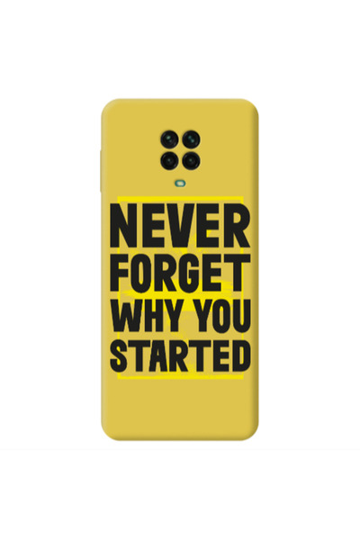 Other Xiaomi Redmi Note 9 Pro Never Forget Yellow Colored Silicone TPU Θήκη