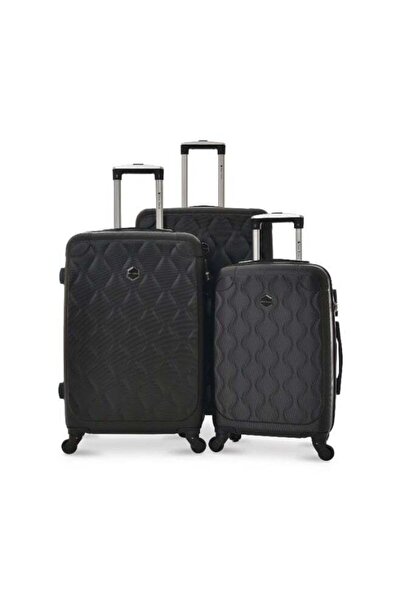New Travel 3-Piece Trolley Luggage Set, Hard ABS Shell, 360° Spinner Wheels, ...