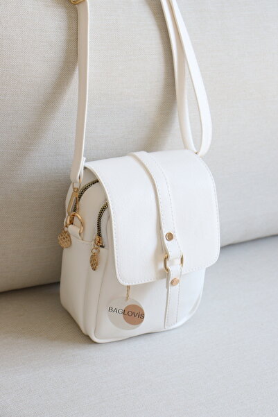 BAGLOVİS Double Zippered Cross Strap Women's Shoulder Bag En16 Length22