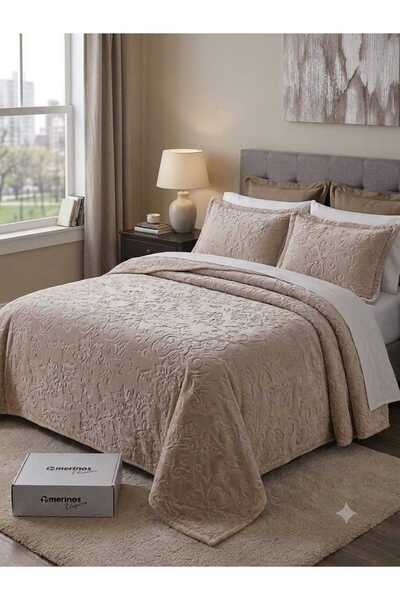 Merinos ELEGANS ÇİÇEK DESENLİ ÇİFT KİŞİLİK BATTANİYE
