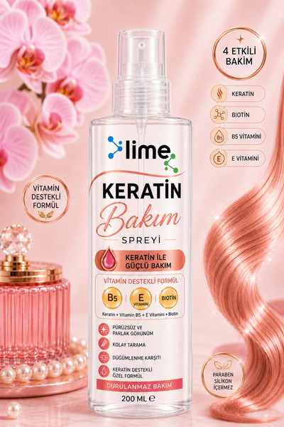 Lime Cleaner Kolay Tarama Saç Spreyi 200 ML | Keratin & Vitamin Kompleksi | D...