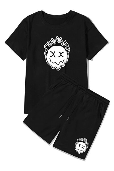 Eritqaa Unisex Oversize Shorts Set Short Sleeve T-Shirt Comfortable Fit Summe...