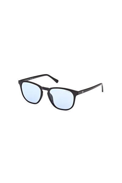Guess Shiny Black Uv400 Injected Male Sunglasses