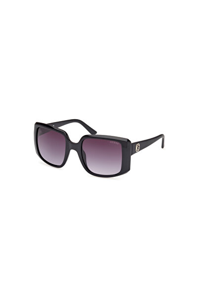 Guess Shiny Black Uv400 Injected Female Sunglasses