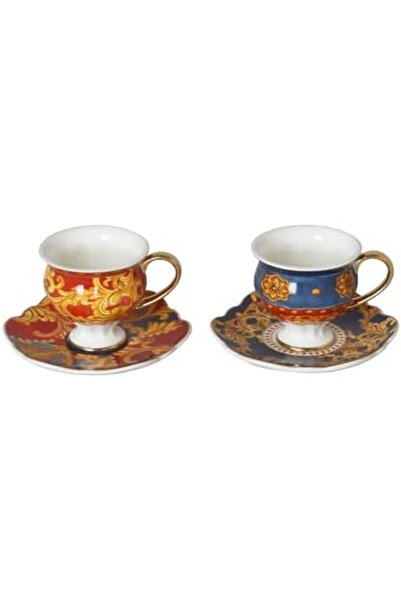 Yıldızan Duca Mall Art Clarissa Four-Piece Coffee Cup Set 1283715