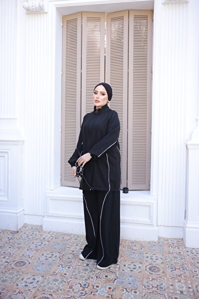 MİMİ Luxury Wear Women's Casual Set / Sports Set Zippered Hijab Modern Tracks...